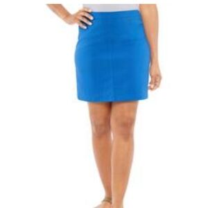 attyre sz 14 blue pencil skirt-miniskirt-stretchy -flaterring euc
